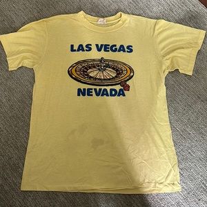 Vintage Las Vegas yellow t shirt